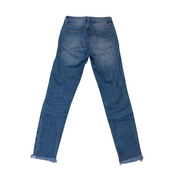I&M Jeans Ripped High Rise Erin Relaxed Fit Size 0 Comfy Distressed Denim - Picture 5 of 9